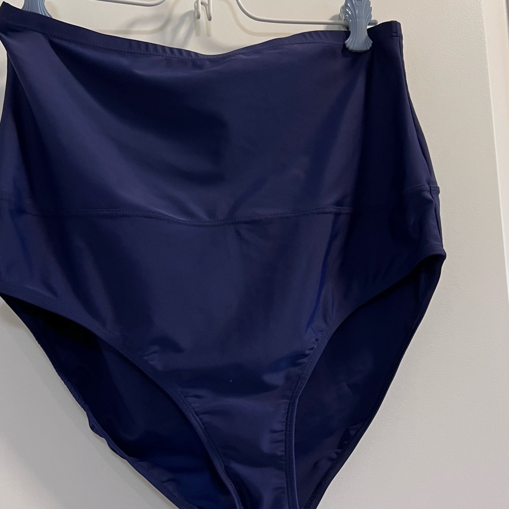 NWOT Navy Tankini High-waisted Bottoms